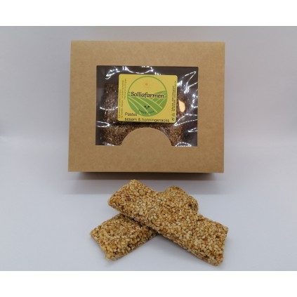 Pasteli/sesam- og honningsnacks